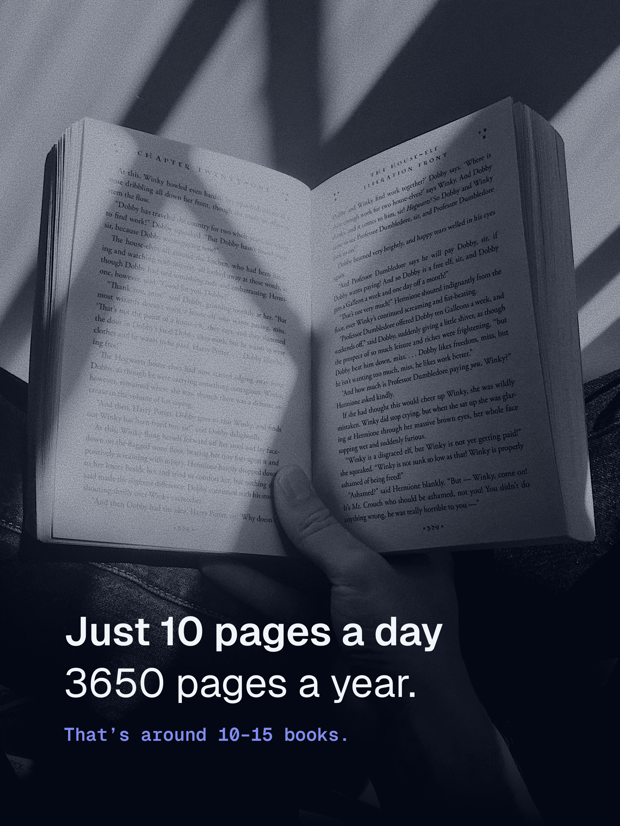 Post Instagram Ascend : 10 pages par jour, 3650 pages par an
