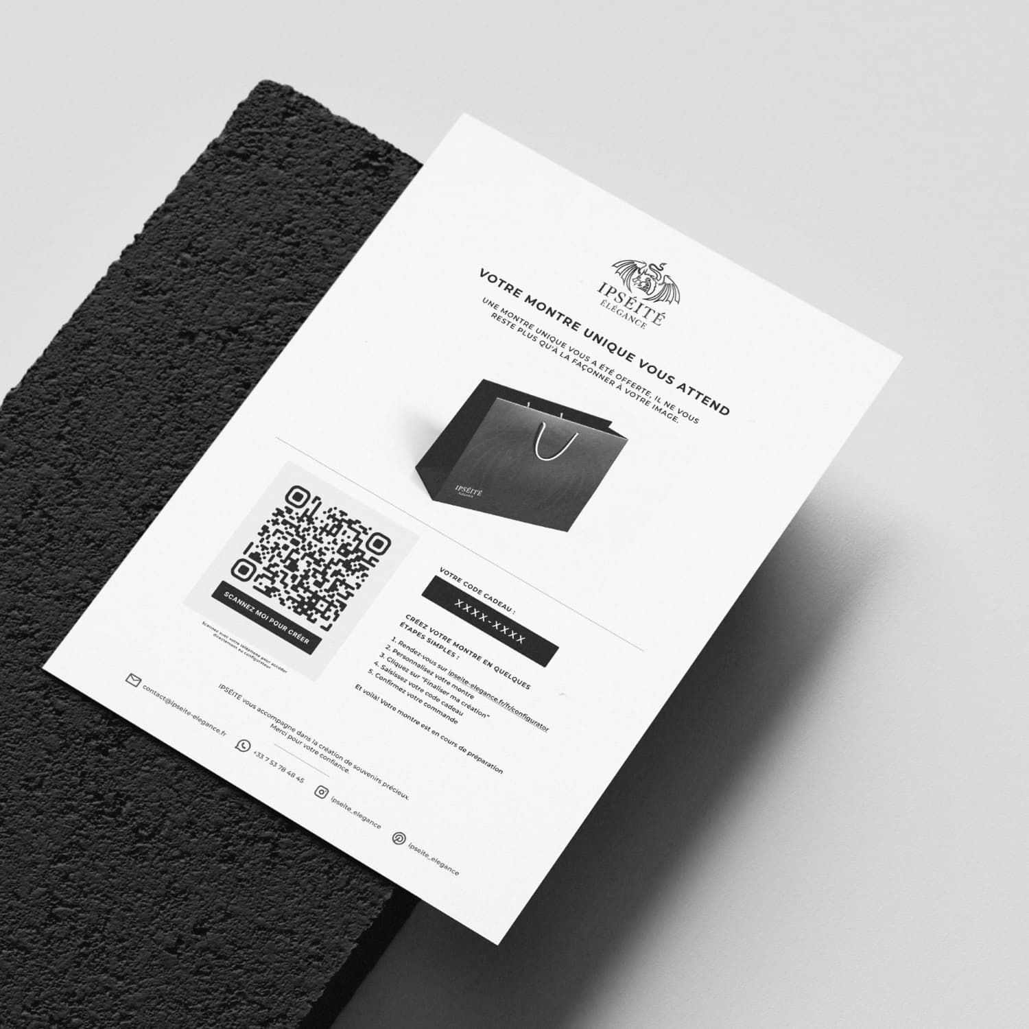 Fiche cadeau IPSÉITÉ, votre montre unique vous attend
