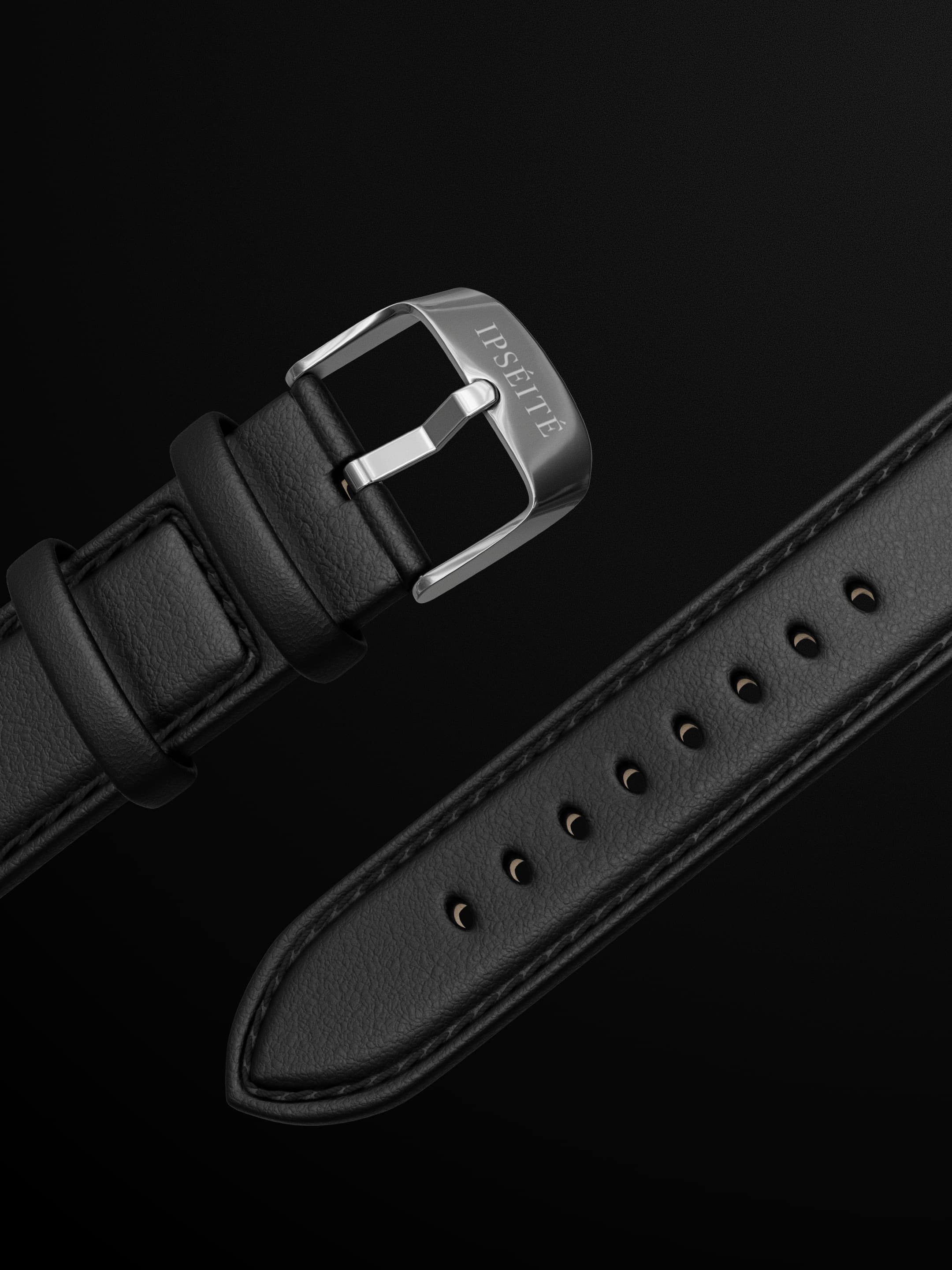 Bracelet cuir et boucle gravée IPSÉITÉ