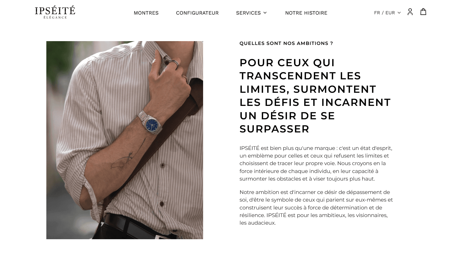 Page Notre Histoire du site IPSÉITÉ