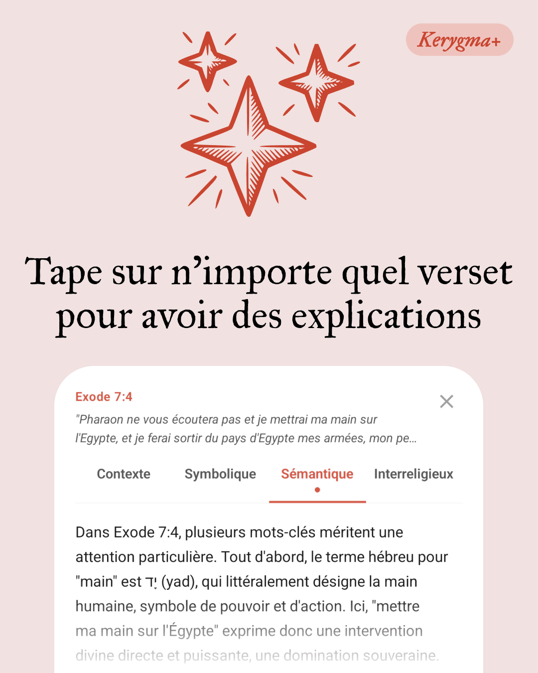 Post Instagram : tape sur un verset pour avoir des explications