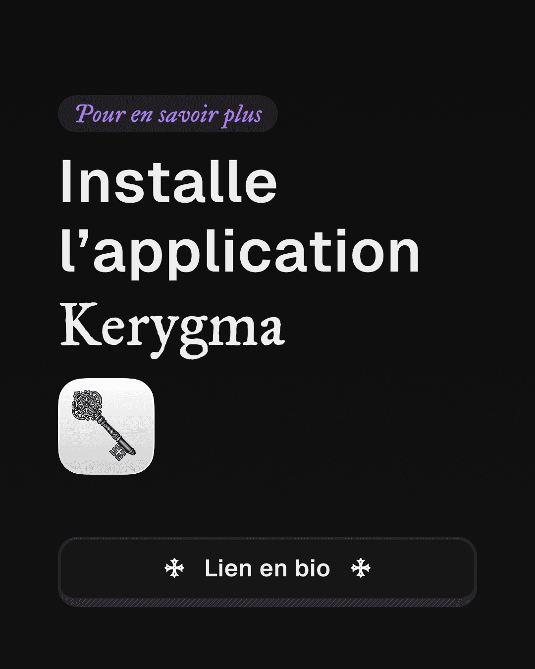 Post Instagram : installe l'application Kerygma